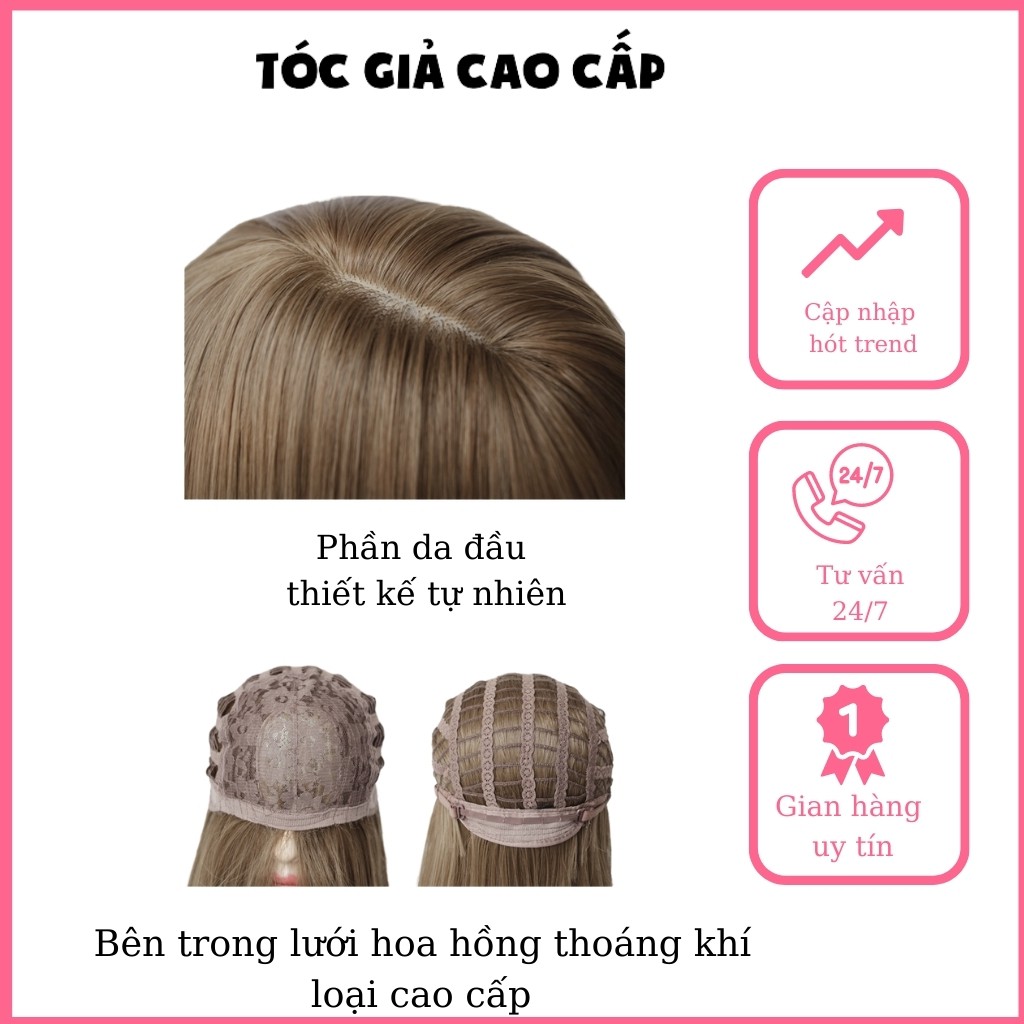 Tóc giả nguyên đầu xù mì FREESHIP cả đầu xù mì mã MS1856