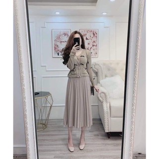 Chân váy xoè dập ly