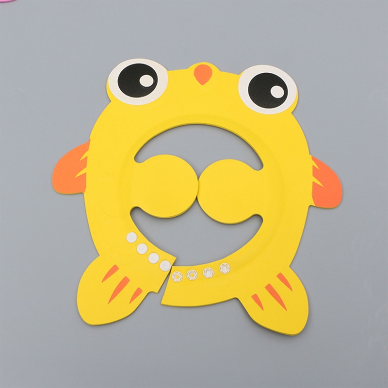 Youyo Mũ Chắn Nước Gội Đầu Bảo Vệ Tai Hình Cá Có Thể Điều Chỉnh Cho Bé Sơ Sinh