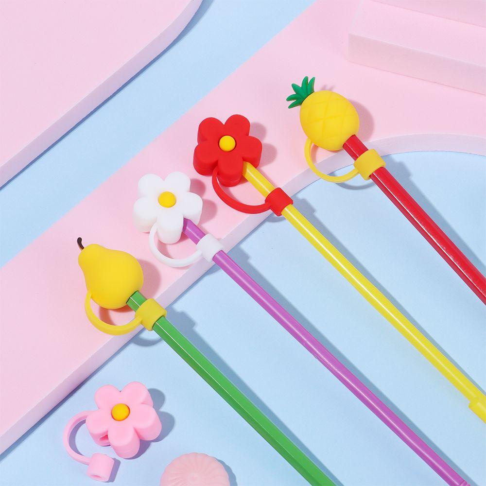 PISTA Ống Hút Silicone Tái Sử Dụng Chống Bụi Ốp