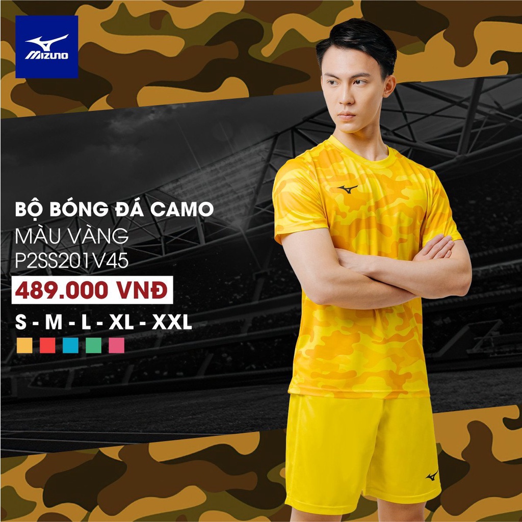 Bộ Quần Áo Bóng Đá MIZUNO Camo Họa Tiết Mát Thích Hợp Chơi Thể Thao