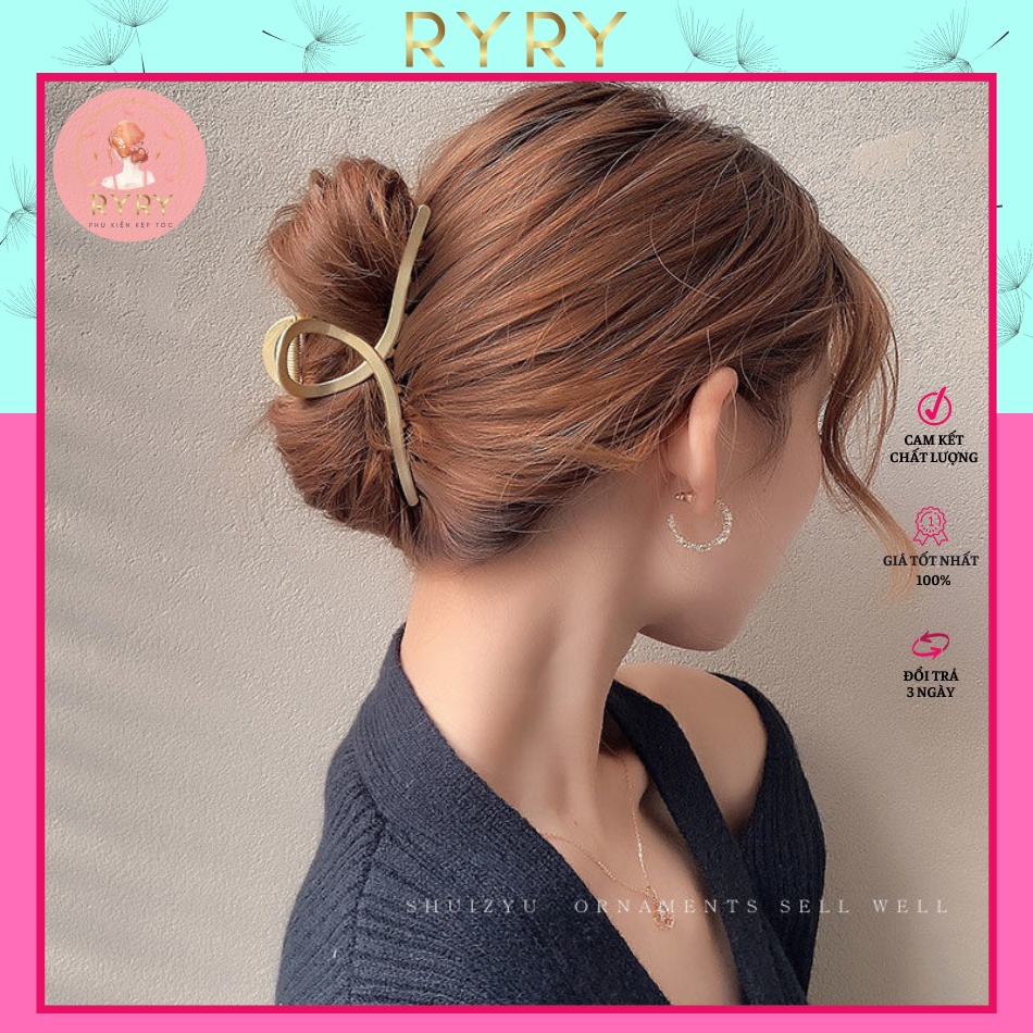 Kẹp tóc kẹp càng cua phong cách Hàn Quốc sang chảnh thanh lịch cho nữ - KT03