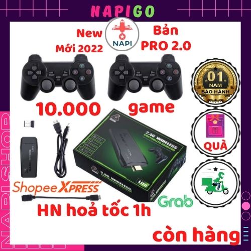 Game Stick 4k HDMI điện tử 4 nút máy chơi game cầm tay không dây