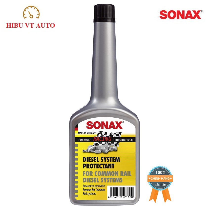 Chai Phụ Gia Bảo Vệ Hệ Thống Diesel SONAX Common Rail Diesel System Cleaner 521100 (250ml)