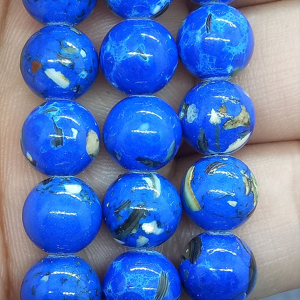 Chuỗi Hạt Đá Ngọc Lam Tự Nhiên Hình Vỏ Sò 4-12mm Dùng Làm Vòng Đeo Tay diy