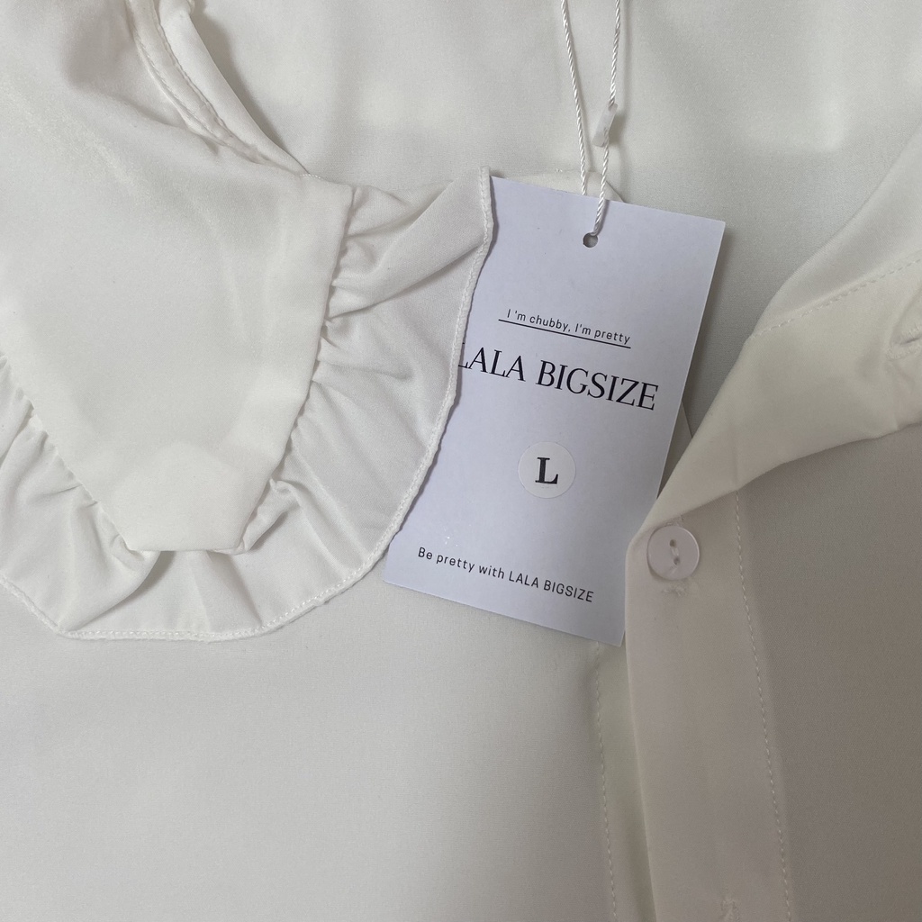 Áo sơ mi nữ BIGSIZE (55-85kg) cổ bèo tay bồng SMA02 - [LALA Bigsize] | BigBuy360 - bigbuy360.vn