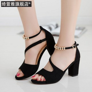 Giày Sandal Cao Gót Thời Trang Mùa Hè Cho Nữ Trung Niên 30 40 50 Tuổi