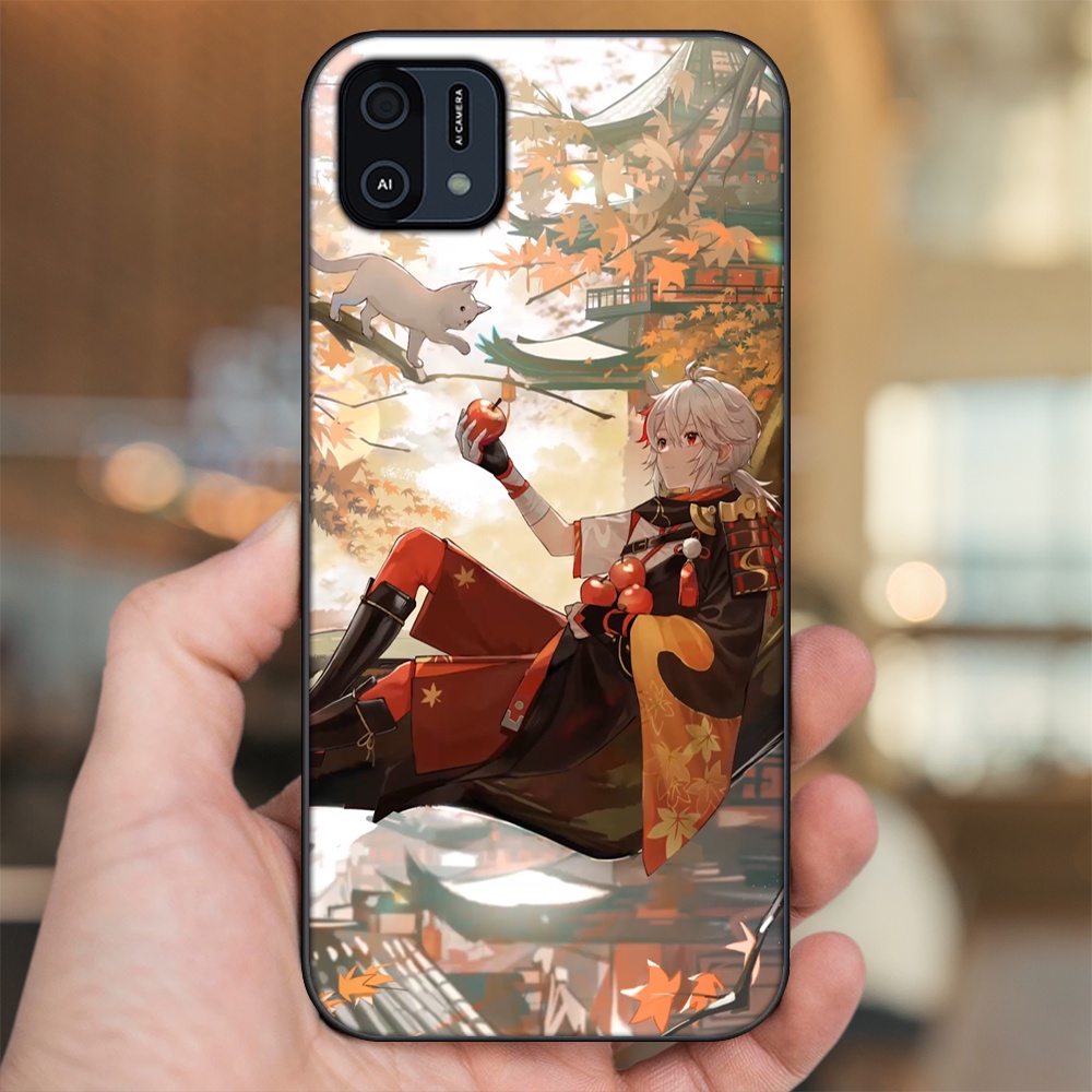 Ốp lưng Oppo A16K viền đen in hình Kazuha Genshin Impact