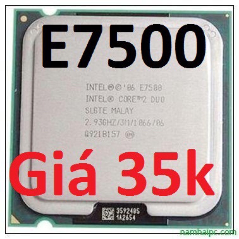 Bộ vi xử lý CPU Core 2 Duo E6500 đến E8400 Chính hãng zin tháo máy tặng kèm keo tản nhiệt socket 775
