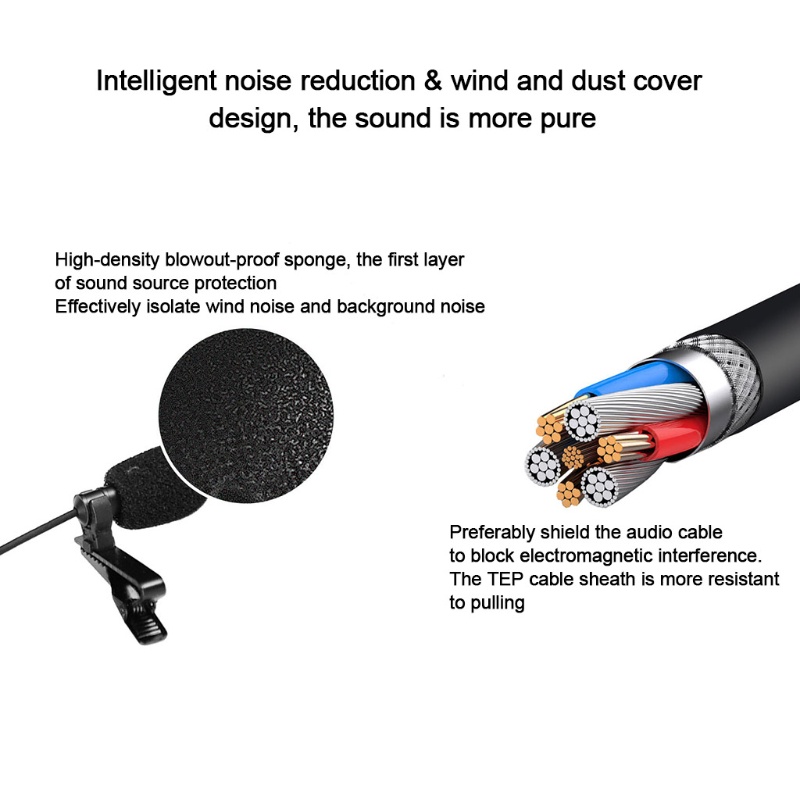 Micro Lavalier Cho Ins-360 ONE X2 TypeC Hi-fi Giảm Tiếng Ồn Và Bộ Phụ Kiện Đi Kèm
