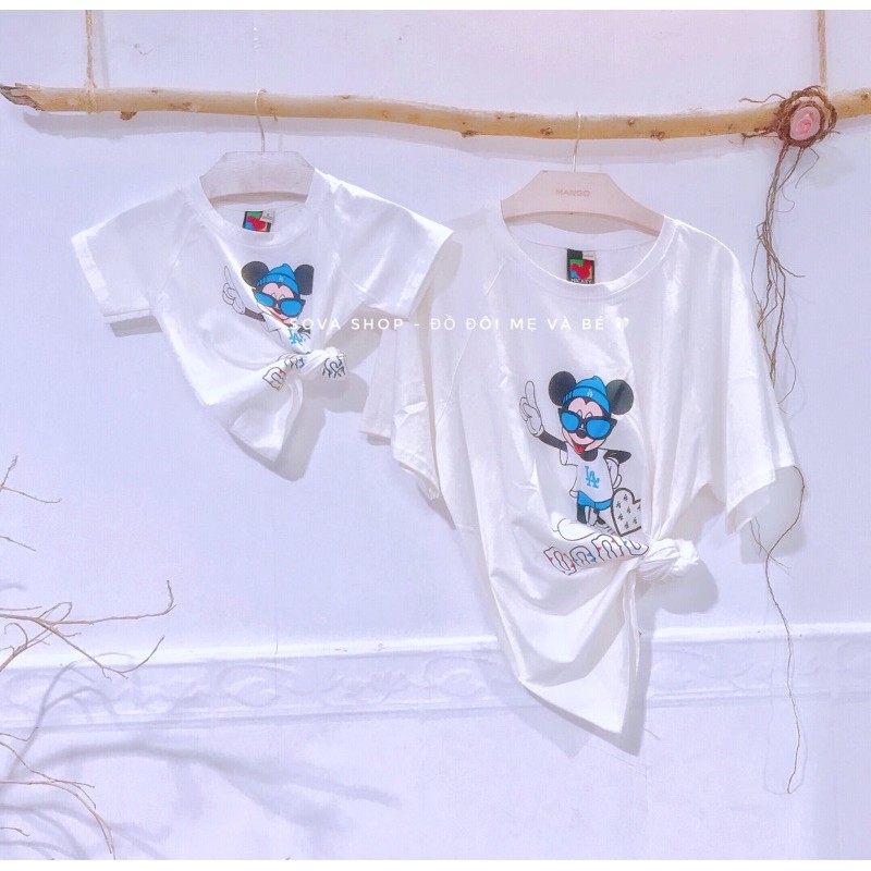 Áo thun gia đình cotton hình chuột (ảnh thật shop chụp)