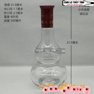 Bình Thủy Tinh Ngâm Rươu Bình Hồ Lô 500ml