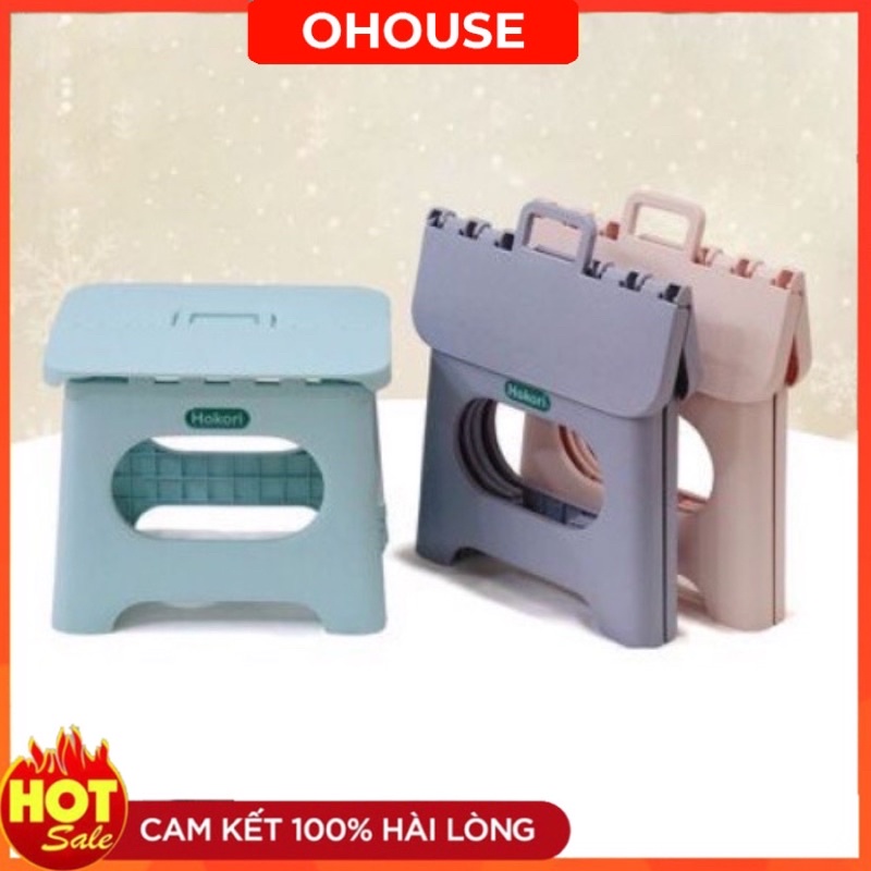 Ghế Nhựa Gấp Gọn Mini Quai Xách HOKORI