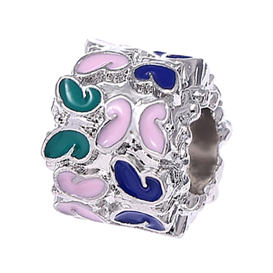 Hạt Charm Màu Bạc Hình Hoa / Bướm Nhiều Màu Sắc Dùng Làm Trang Sức DIY