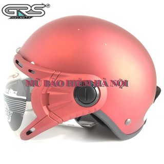 Mũ bảo hiểm có kính GRS A33-sữa