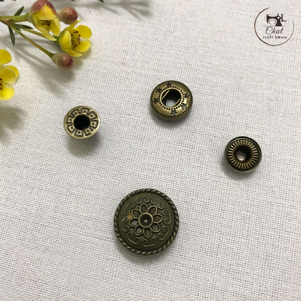 Cúc bấm đồng 4 chi tiết cao cấp - Dùng cho túi, ví, đồ handmade