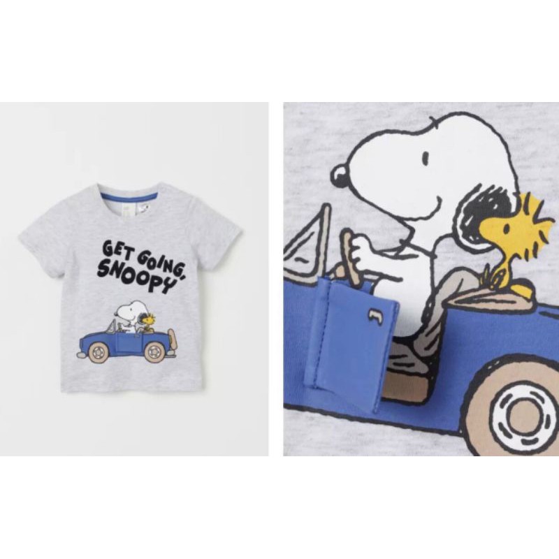 Áo h.m dư xịn snoopy 4m-3y