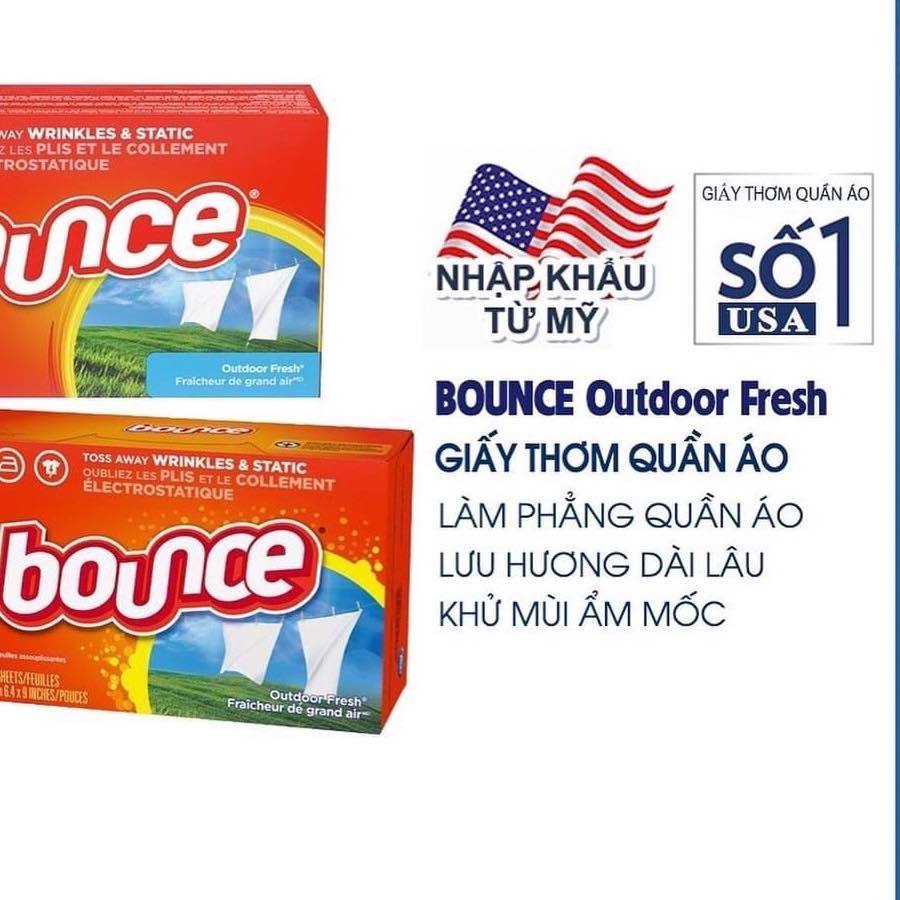 Giấy thơm quần áo Bounce Mỹ bỏ tủ quần áo, giày, sấy đồ, khử mùi ẩm mốc