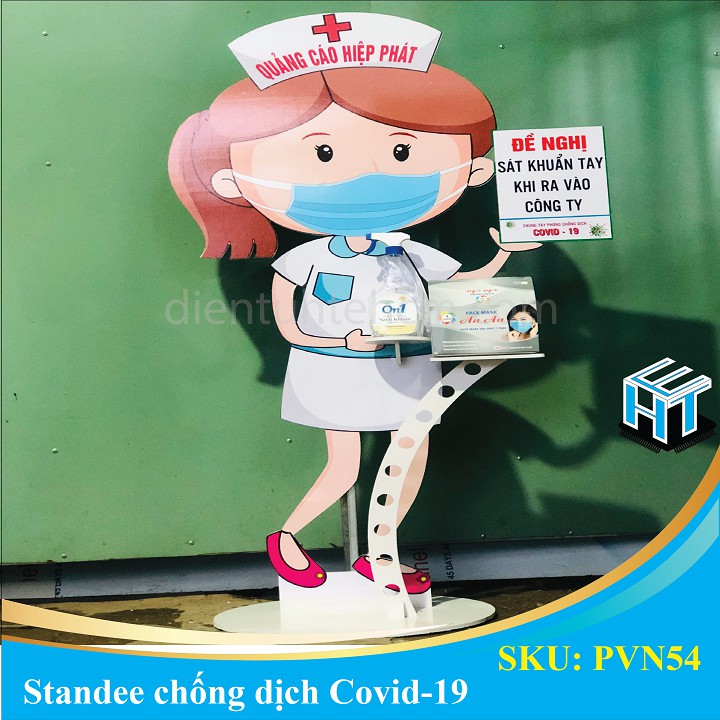 Standee chống dịch Covid-19 FOAM DÁN DECAL