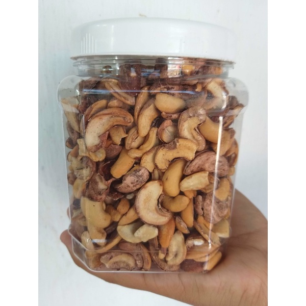 1kg Hạt Điều rang muối Bình Phước vỡ đôi, còn vỏ lụa