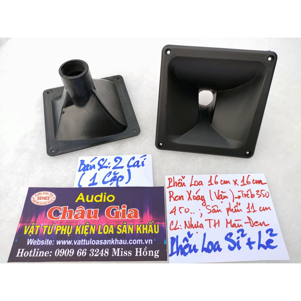 Phễu loa treble 16cm x 16cm 2 cái Audio Châu Gia