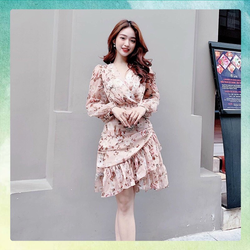 Đầm Đẹp - Đầm Hoa Xếp Tầng Siêu Xinh , Thuận Tiện Trong Công Sở , Dự Tiệc , Hội Nghị ,Hẹn Hò - Thời Trang Dressery Store