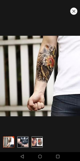 Tatoo cá chép và hoa sen