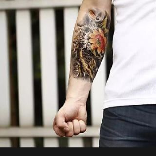 Tatoo cá chép và hoa sen