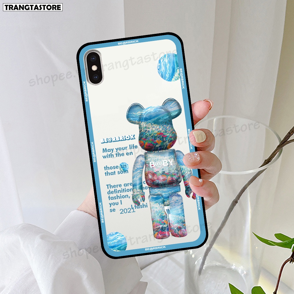 Ốp Iphone X Xs XR Xsmax 11 11 Pro Max in hình gấu Bearbrick,Mountain,xanh,đen,đỏ giá rẻ