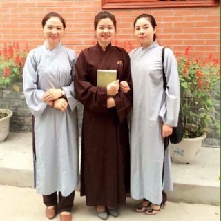 Áo tràng Phật tử vải Silk siêu mát