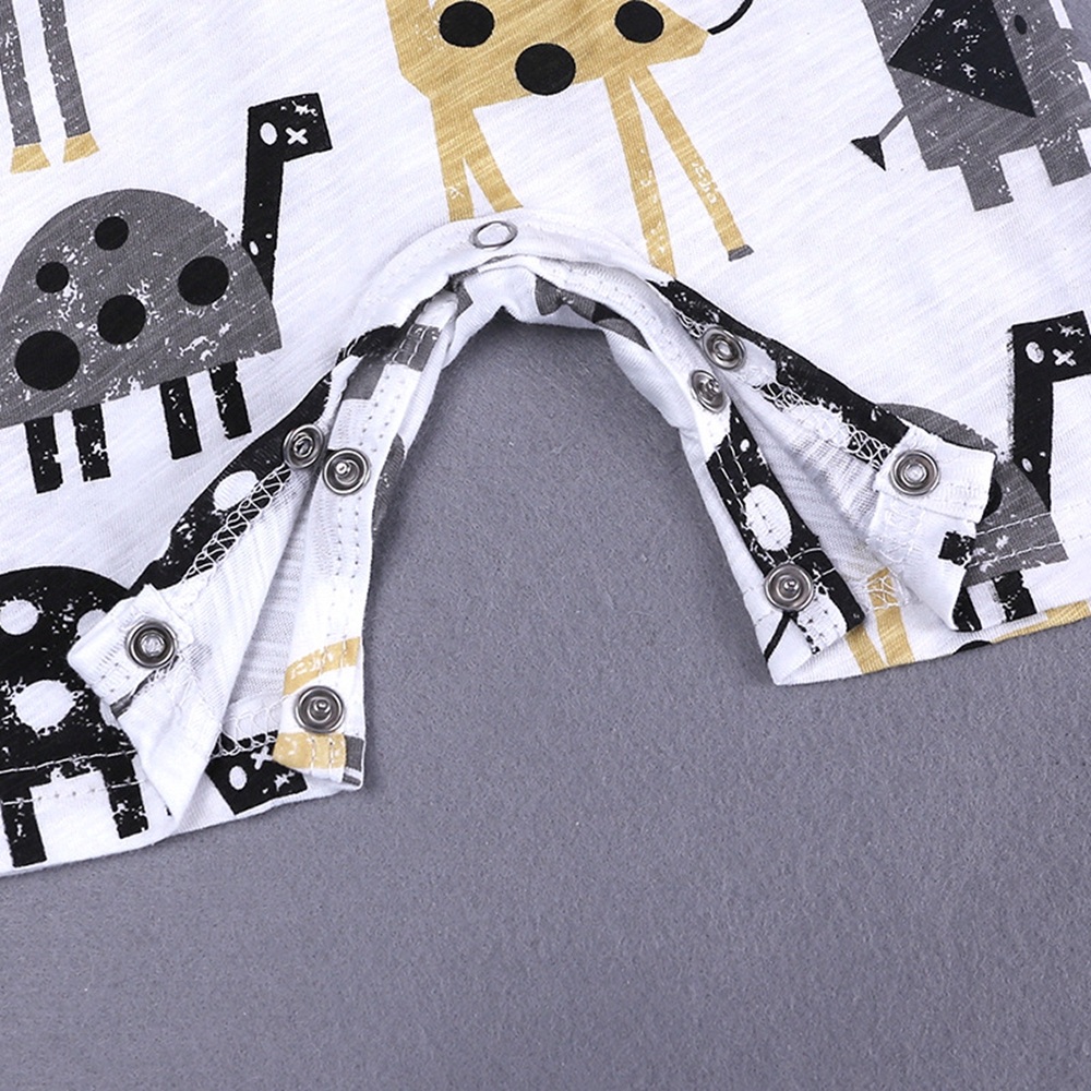 Jumpsuit tay ngắn họa tiết gấu hoạt hình độc đáo dành cho bé 0-2 tuổi