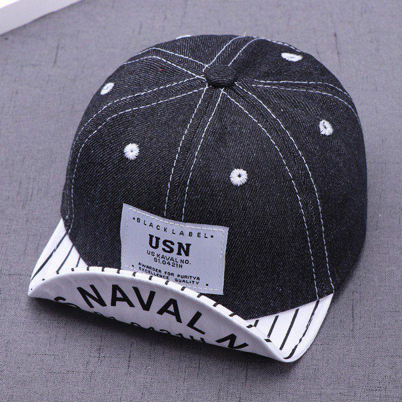 Mũ Bóng Chày Phối Vải Denim Thời Trang Có Thể Điều Chỉnh Cho Trẻ Em 6 tháng đến 3 tuổi