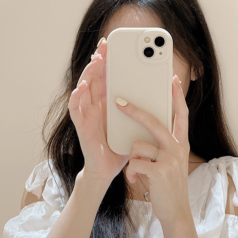 Ốp lưng silicon mềm màu trắng cổ cổ mắt lớn OPPO A52 A92 A53 A33 A31 A5 A9 A15S A7 A5S A12 A11K F9 Pro F11 A36 A76 A83 A55 A95 A74 A93 A96 Reno 5 6 Realme C1 9i Vỏ bọc Bumper Cô gái phụ nữ