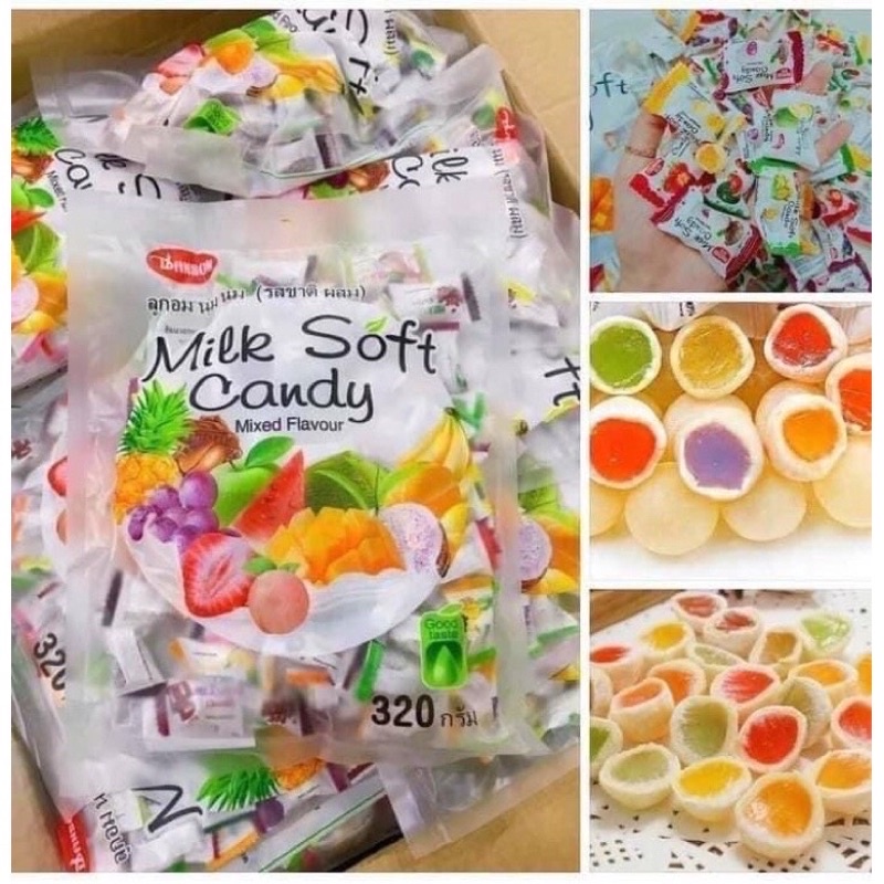 kẹo trái cây Milk Soft Candy Thái Lan 320gram - Shop chuyên sỉ