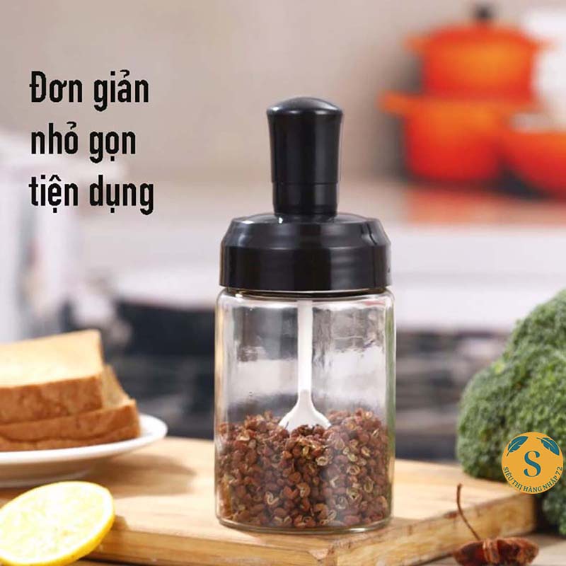 Hũ Đựng Gia Vị , Lọ Đựng Gia Vị Kèm Thìa Cao Cấp [ HỦ GIA VỊ ]