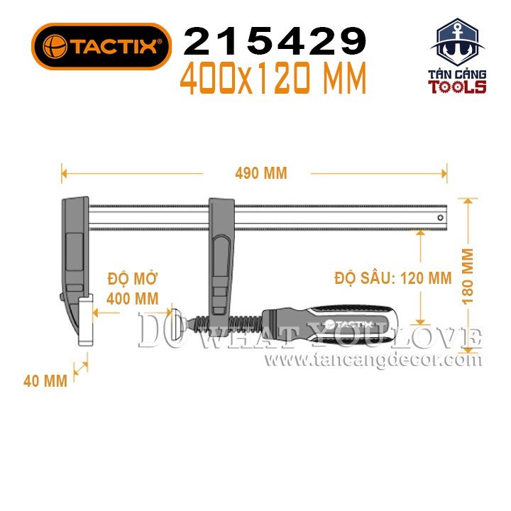 Cảo F 120 x 400 mm Tactix 215429