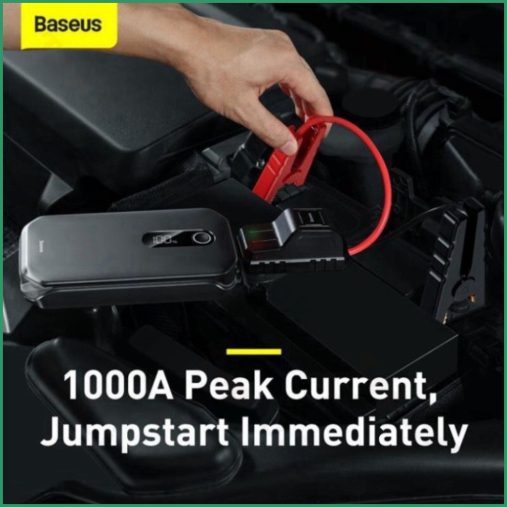 [TopLink] Bộ Kích Nổ Ô TÔ Baseus Car Jump Starter Dung Lượng Pin 12000mah Tối Đa 50 Lần Kích Công Suất 1000A