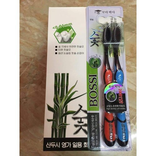 Combo 30 bàn trải đánh răng Than Tre Hoạt Tính Hàn Quốc BOSSI (chiếc)