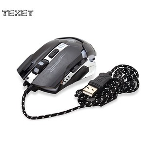 Chuột game có dây TEXET HH-X1 Trắng/Đen