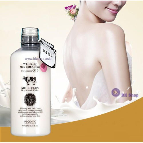 SỮA TẮM TRẮNG DA SCENTIO DOUBLE MILK TRIPLE WHITE BATH CREAM CHÍNH HÃNG