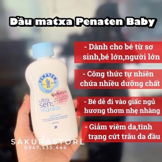 Dầu massage toàn thân cho bé PENATEN
