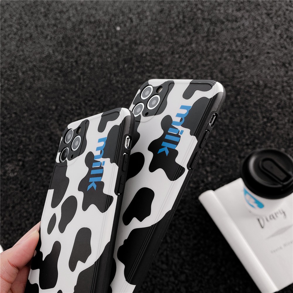 Ốp Điện Thoại Bảo Vệ Camera Họa Tiết Bò Sữa Cho Iphone 11 Pro Max Xs Max Xr I7 | BigBuy360 - bigbuy360.vn