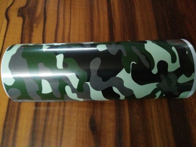 Bộ tem dán xe xanh camo quân đội ngang 30 Dài 1 mét mới