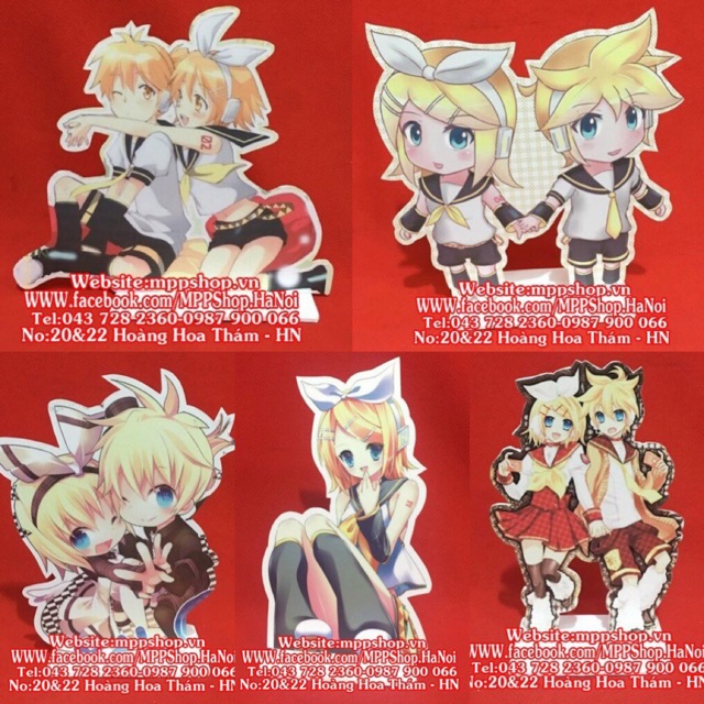 Standee rin len để bàn mẫu ngẫu nhiên