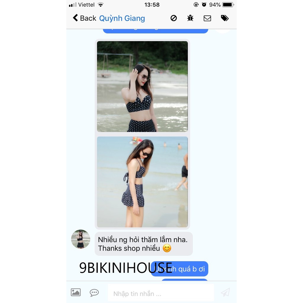 Bikini 2 mảnh chấm bi váy vây cá | BigBuy360 - bigbuy360.vn