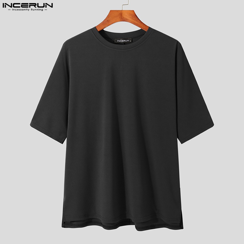 Áo thun nam INCERUN ngắn tay đơn giản thời trang size S-5XL