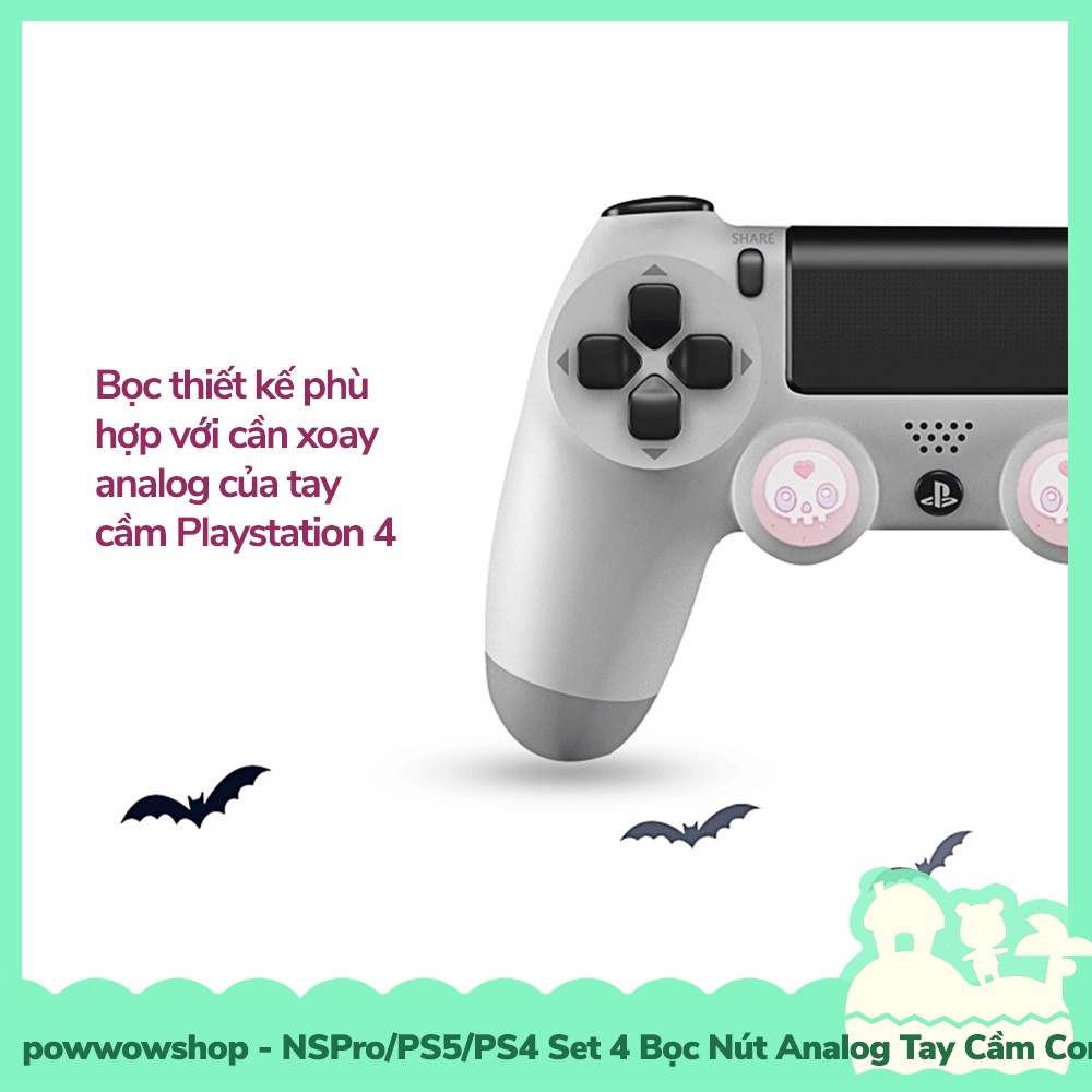 [Sẵn VN - Hỏa Tốc] NSPro/PS4/PS5 Set 4 Bọc Nút Cần Xoay Analog Cho Tay Cầm Controller Ghost &amp; Bones