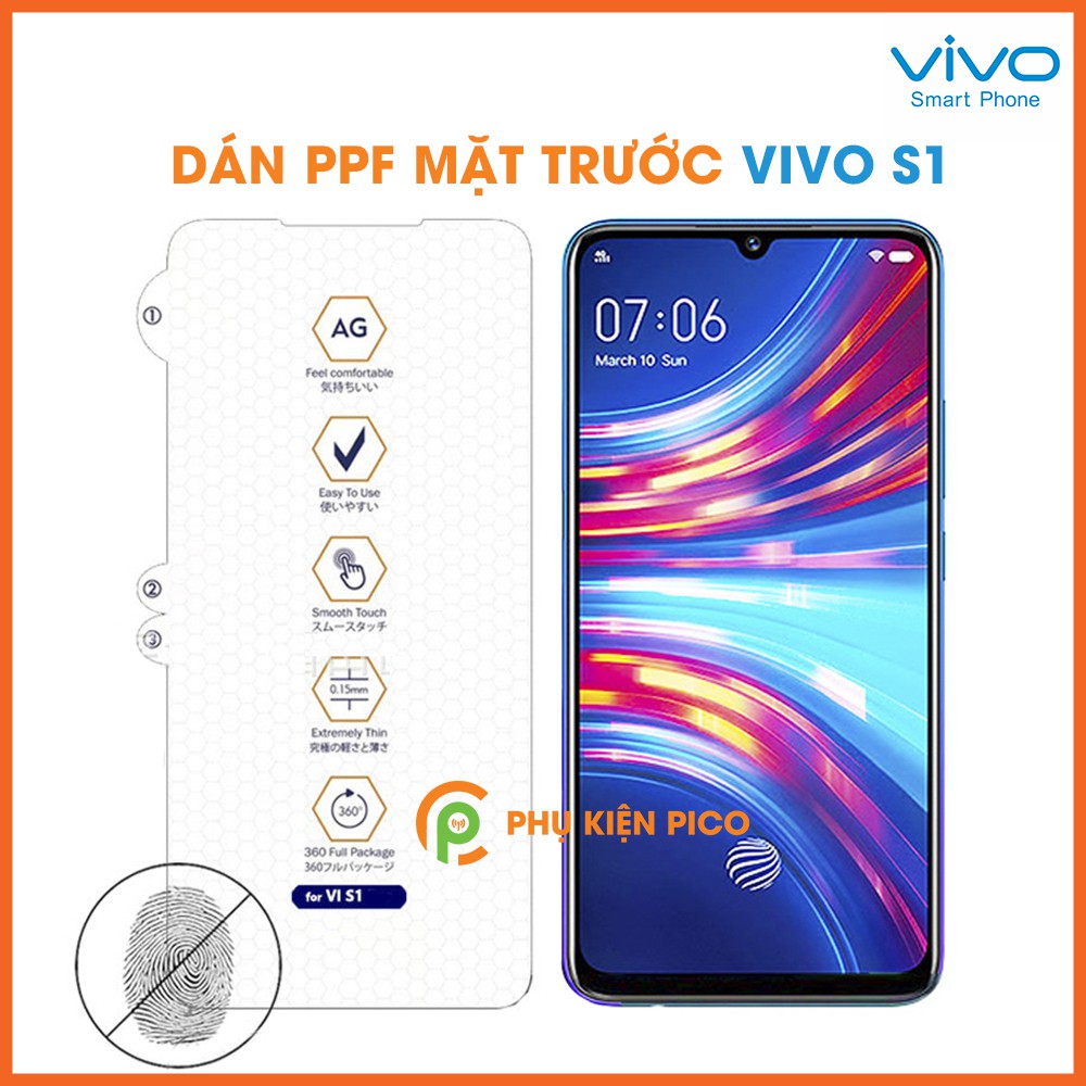 Dán màn hình Vivo S1 full màn dẻo trong suốt PPF tự phục hồi vết xước - Dán dẻo Vivo S1