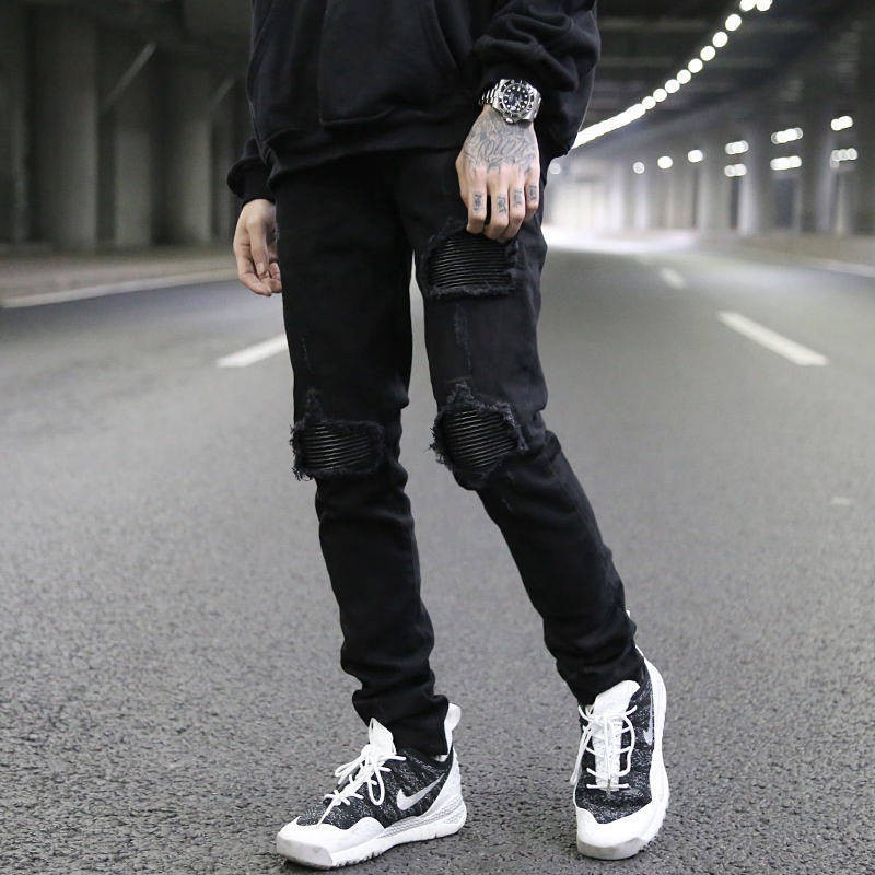Quần Jeans Dài Rách Gối Cá Tính Thời Trang Cho Nam | BigBuy360 - bigbuy360.vn