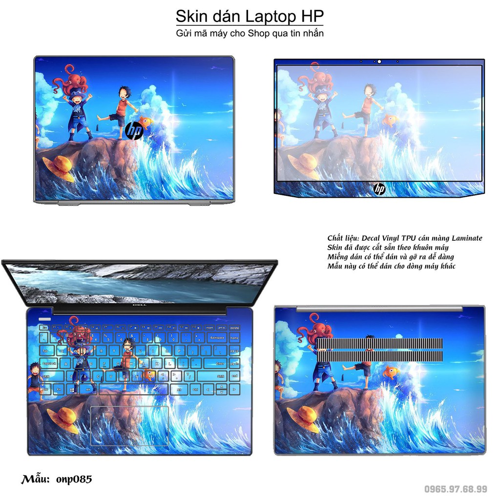 Skin dán Laptop HP in hình One Piece nhiều mẫu 7 (inbox mã máy cho Shop)